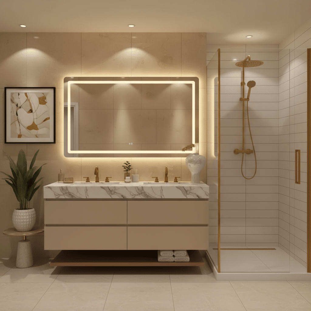 Touch light mirror