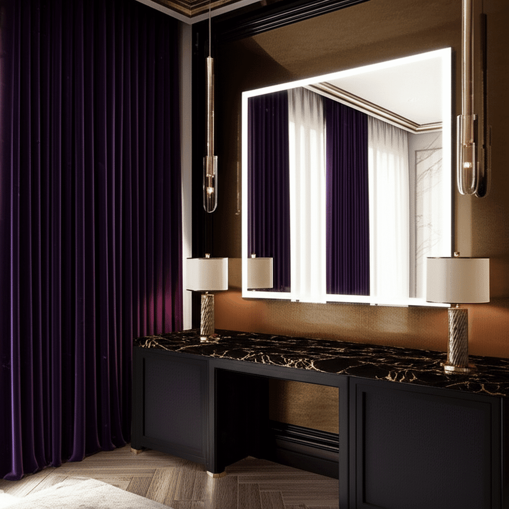 Square Wall-Mounted Mirror with Backlit Glow