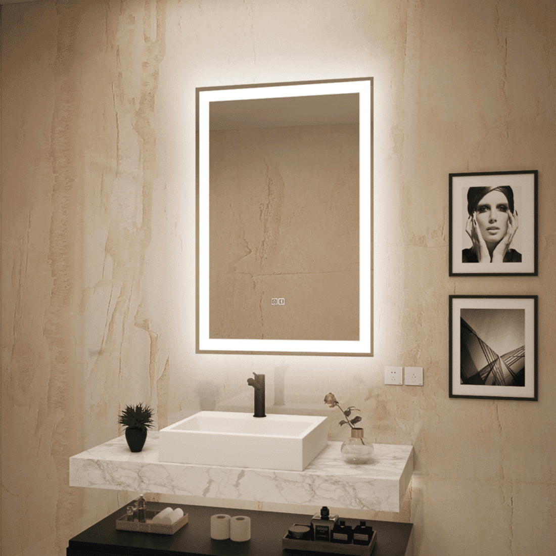 Oval Backlit LED Bathroom Mirror – Modern Illuminated Vanity Mirror with Touch Control Oval Backlit LED Bathroom Mirror – Modern Illuminated Vanity Mirror with Touch Control