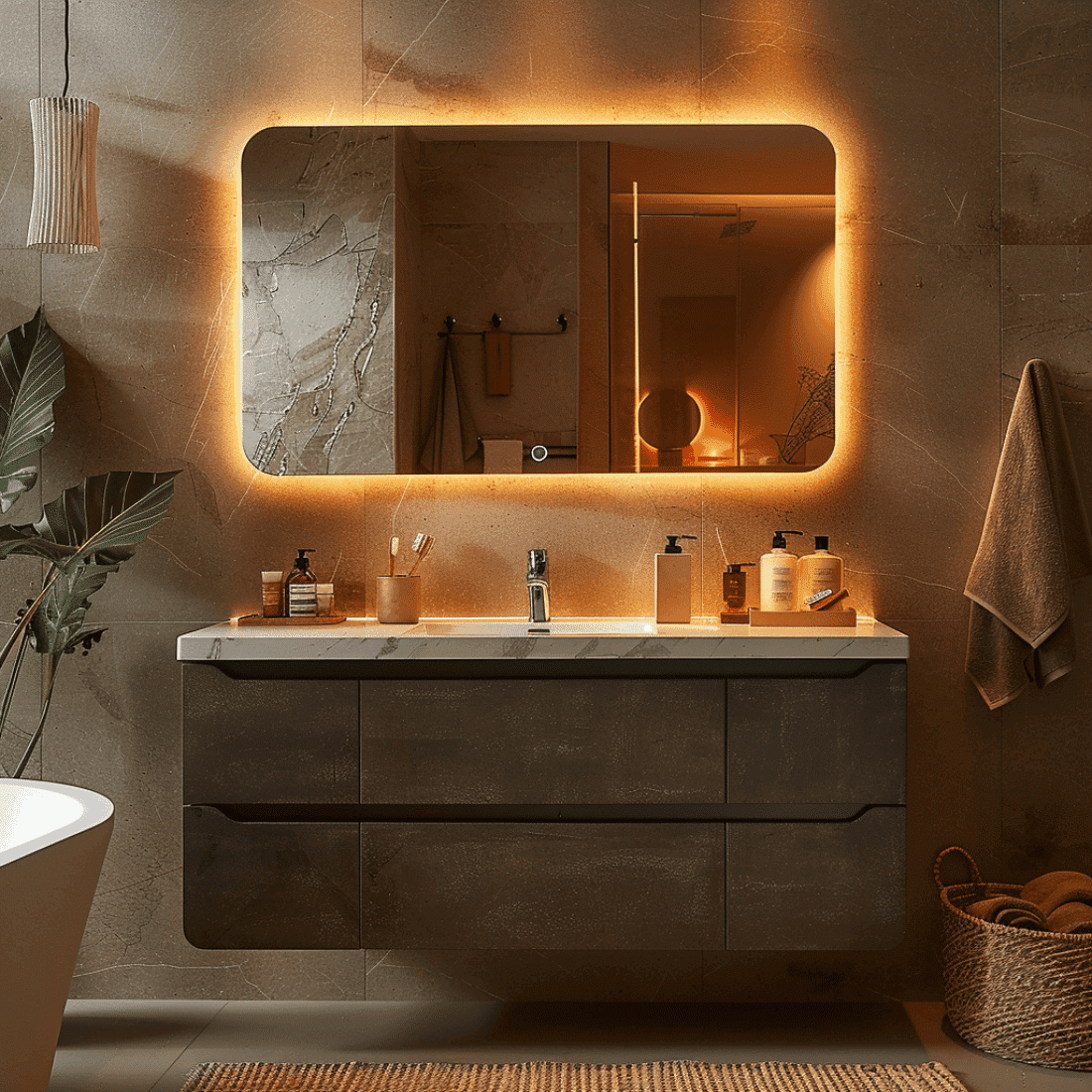 Backlit Wide Light Mirror 500×625 1
