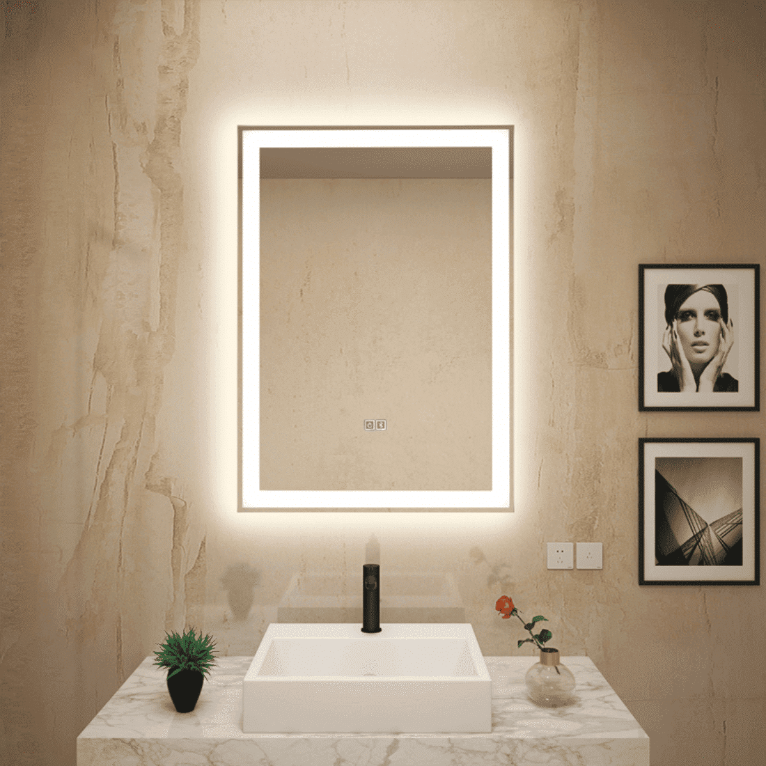 Oval Backlit LED Bathroom Mirror – Modern Illuminated Vanity Mirror with Touch Control Oval Backlit LED Bathroom Mirror – Modern Illuminated Vanity Mirror with Touch Control
