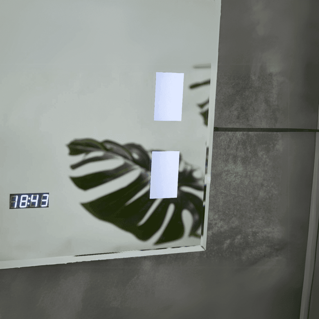 Cube Light Mirror – Wide LED Bathroom Mirror with Touch Control & Anti-Fog
