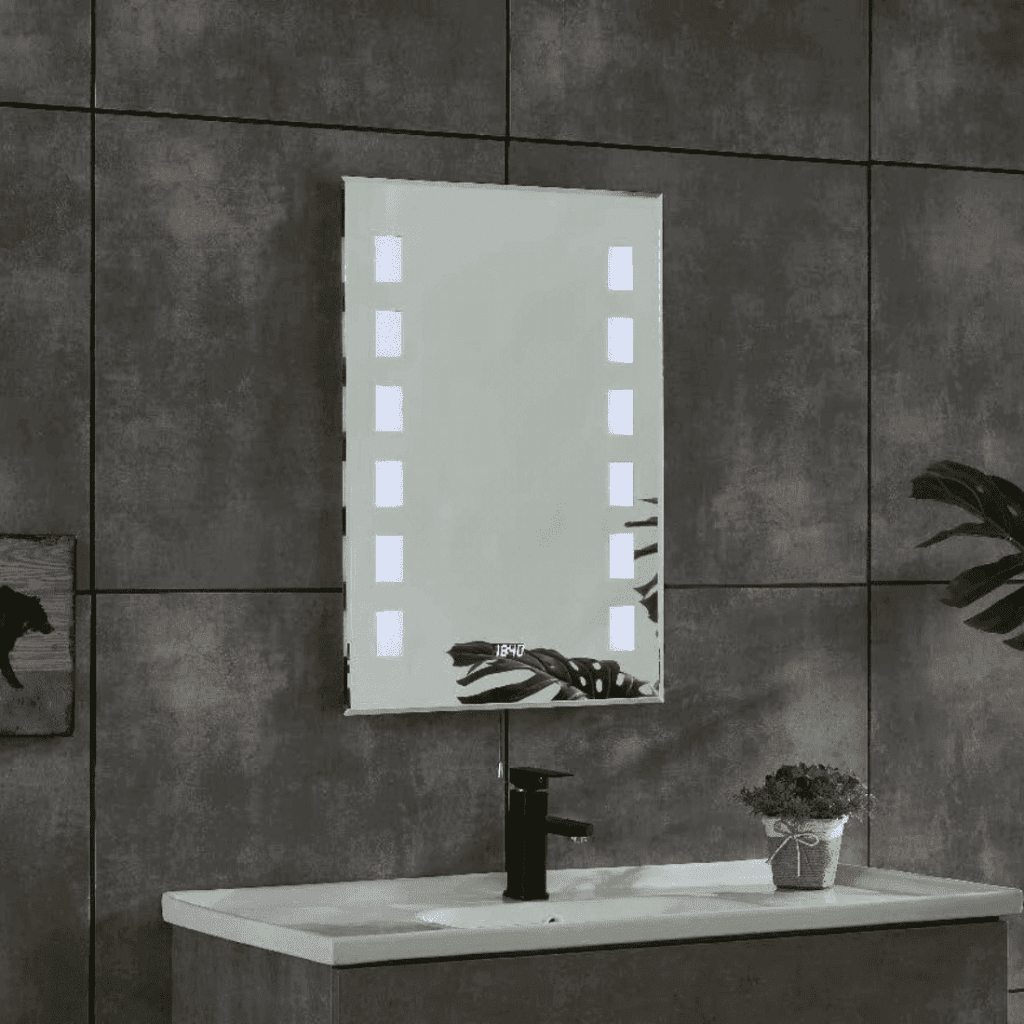 Cube Light Mirror - Wide LED Bathroom Mirror with Touch Control & Anti-Fog