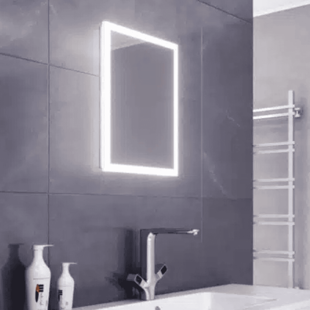 Sleek Vertical LED Mirror for Modern Spaces