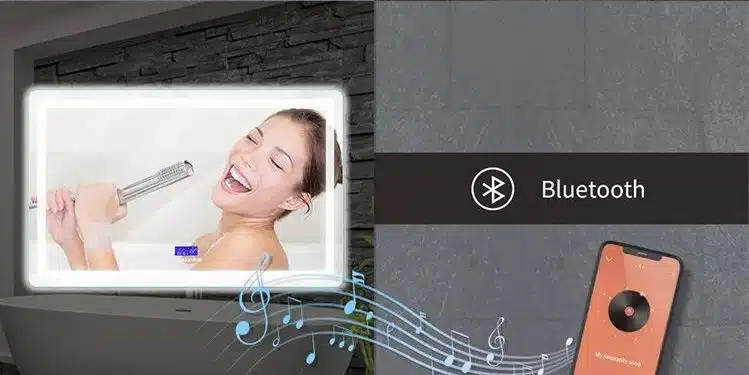 Bluetooth LED mirror with inbuilt speakers