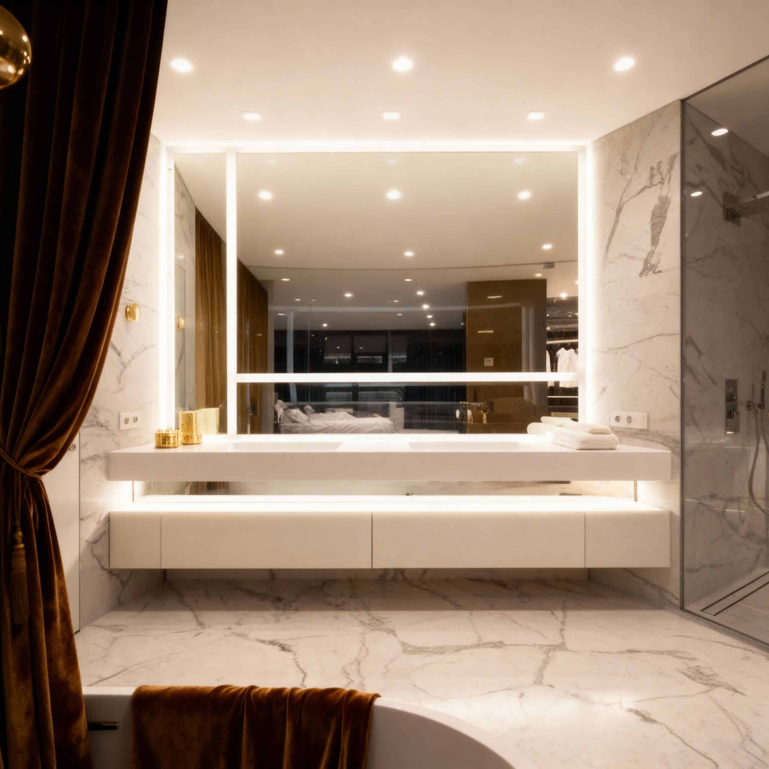 Contemporary LED Bathroom Vanity Mirror
