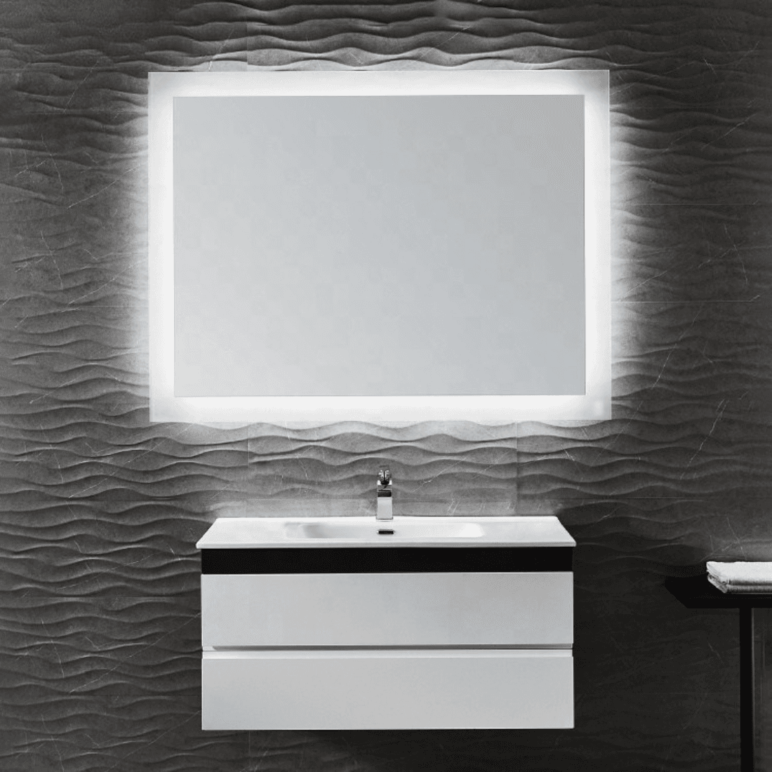 Ultra-Thin Dimmable Vanity Mirror with Touch Control