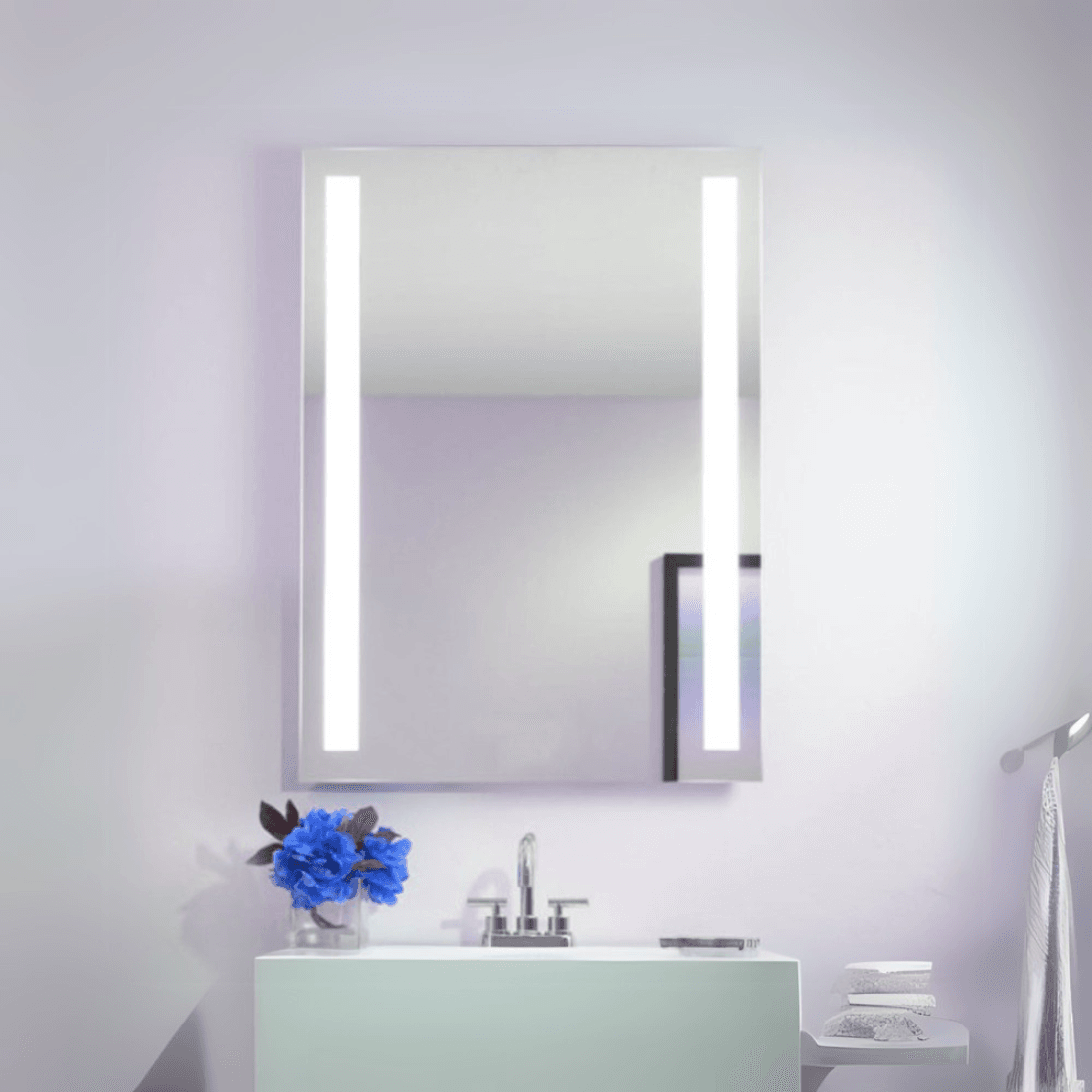 Bathroom LED Light Mirror with Anti-Fog - Modern Touch Sensor Vanity Mirror Bathroom LED Light Mirror with Anti-Fog - Modern Touch Sensor Vanity Mirror