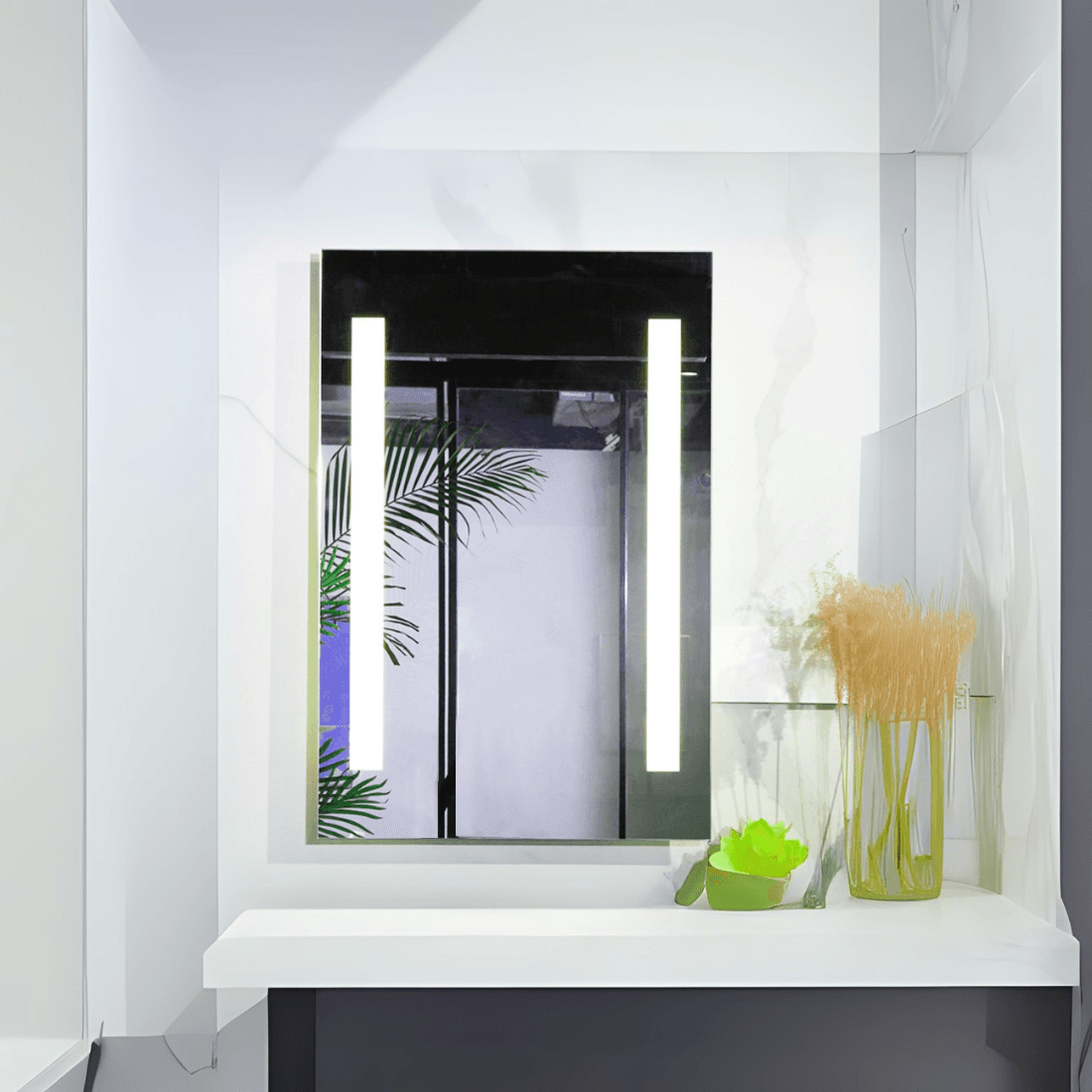 Bathroom LED Light Mirror with Anti-Fog - Modern Touch Sensor Vanity Mirror Bathroom LED Light Mirror with Anti-Fog - Modern Touch Sensor Vanity Mirror
