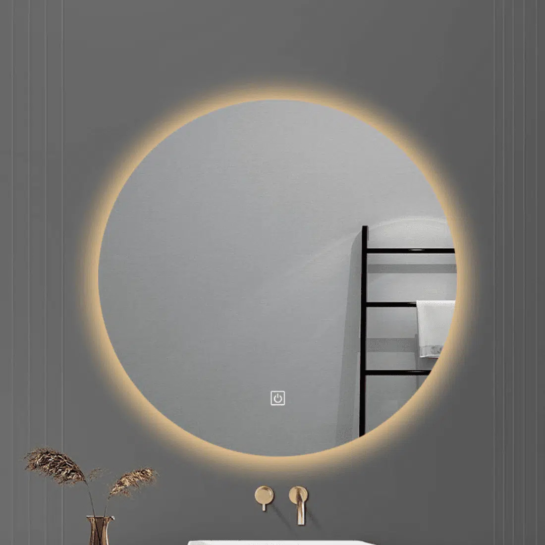 Round Backlit Bathroom Lighted LED Mirror