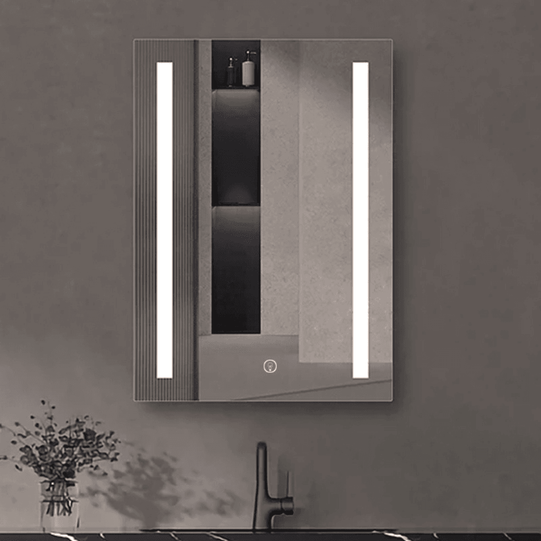 Bathroom LED Light Mirror with Anti-Fog - Modern Touch Sensor Vanity Mirror Bathroom LED Light Mirror with Anti-Fog - Modern Touch Sensor Vanity Mirror