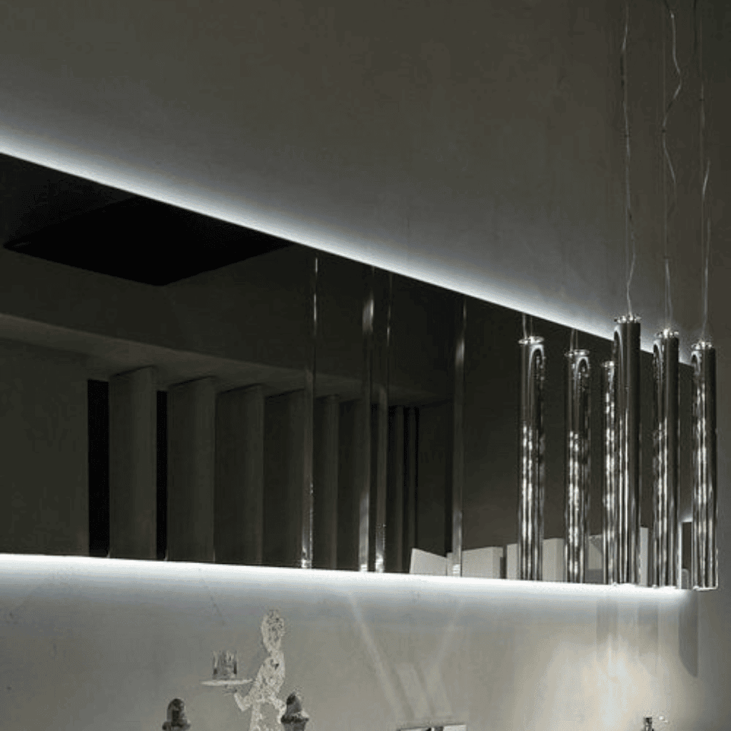 Contemporary LED Wall Mirror with Touch Control - Frameless Anti-Fog Bathroom & Vanity Mirror