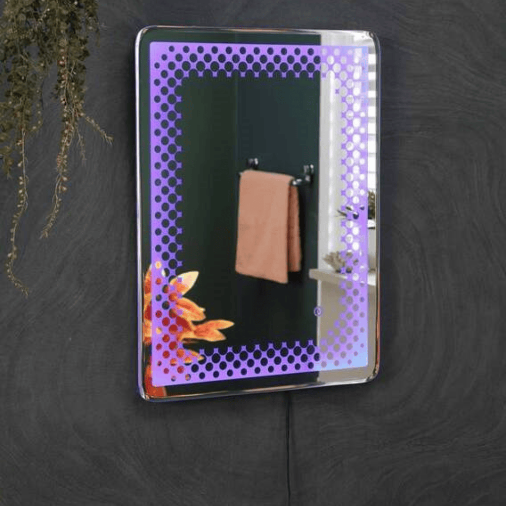 fab LED Mirror Rectangle Wall Mirror In Blue Colour