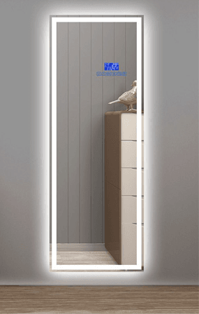 Luxury Bedroom Interior with Classic LED Mirror & Gold Accent Vanity