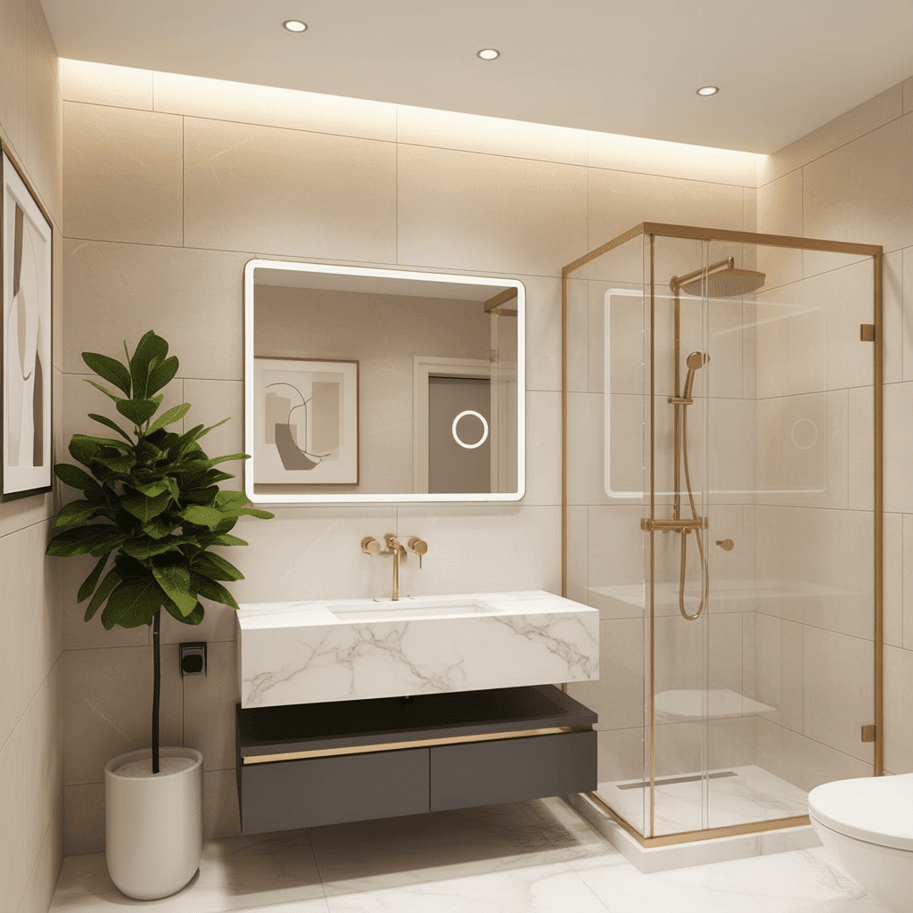 Premium LED Bathroom Mirror with Rounded Edges