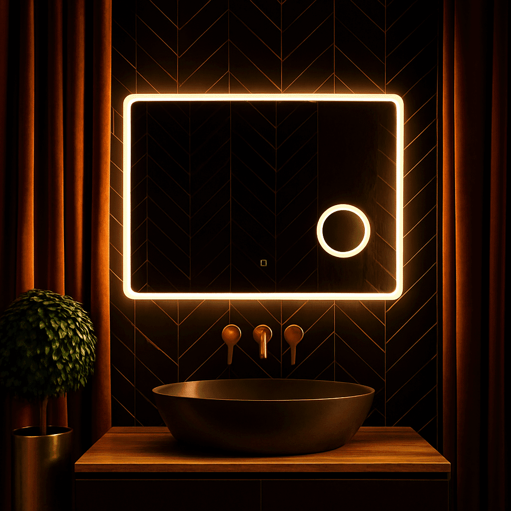 Premium LED Bathroom Mirror with Rounded Edges