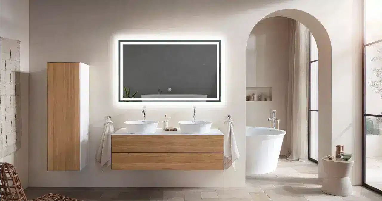 Luxury Rectangular LED Vanity Mirror for Bathroom
