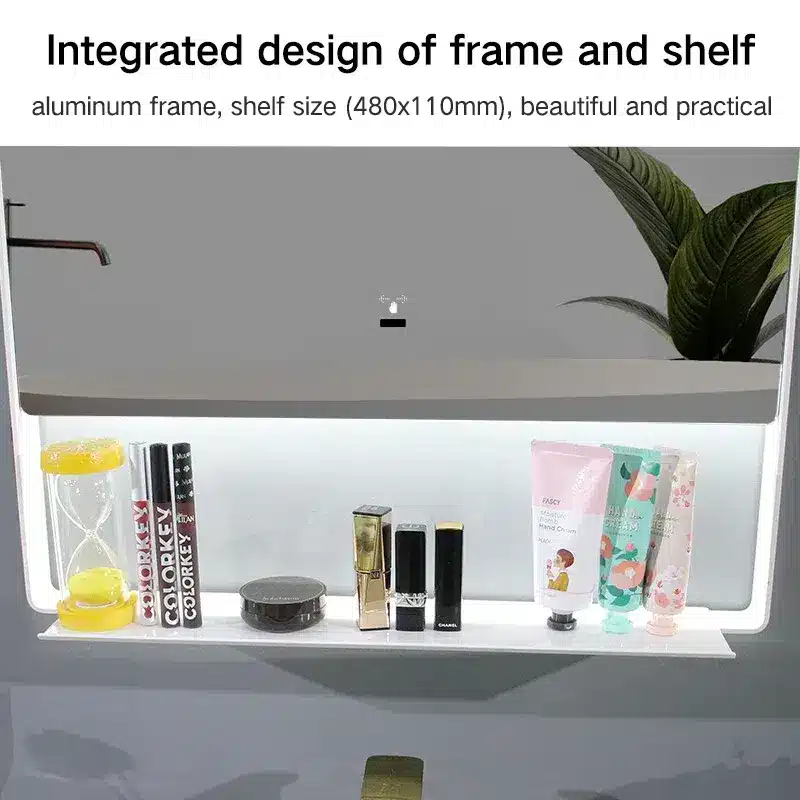 Modern Round LED Mirror with Ambient Glow