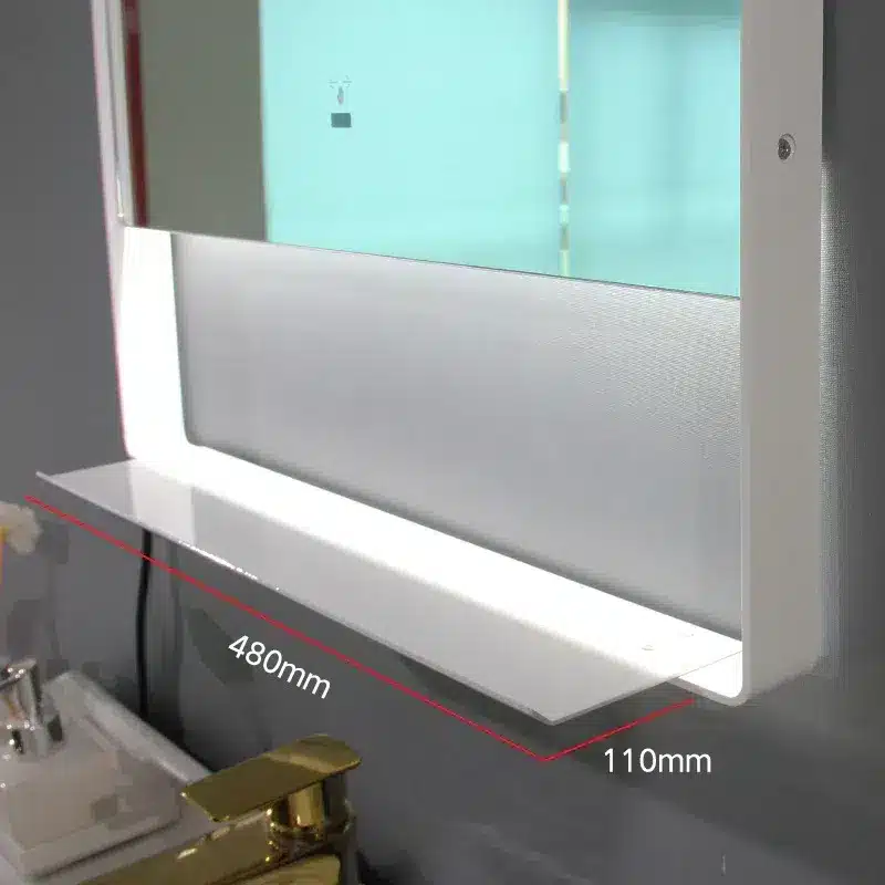 Modern Round LED Mirror with Ambient Glow