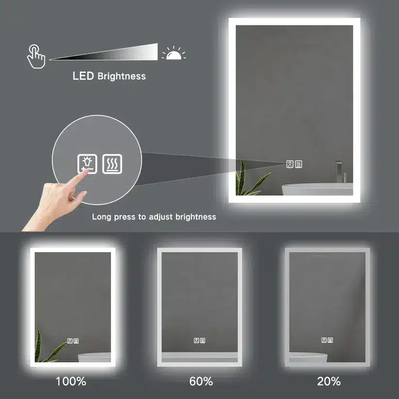 Illuminated Bathroom Vanity Mirror with Lights