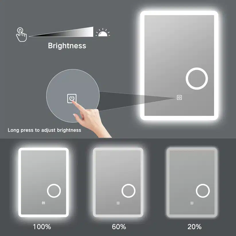 Magnifying led mirror
