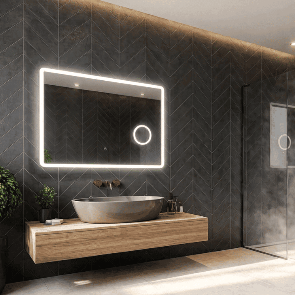 Premium LED Bathroom Mirror with Rounded Edges