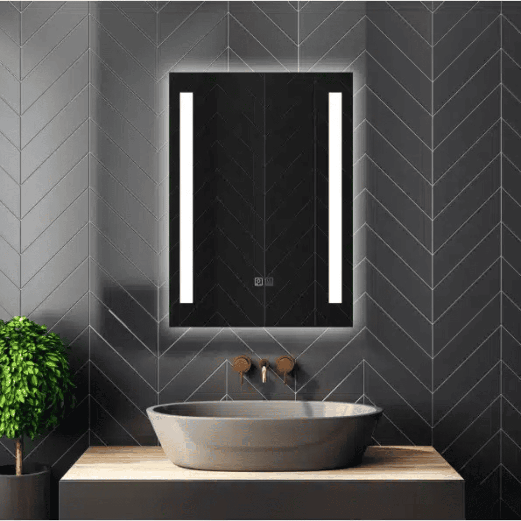 LED Lighted Wall Mount Bathroom Vanity Mirror with Defogger