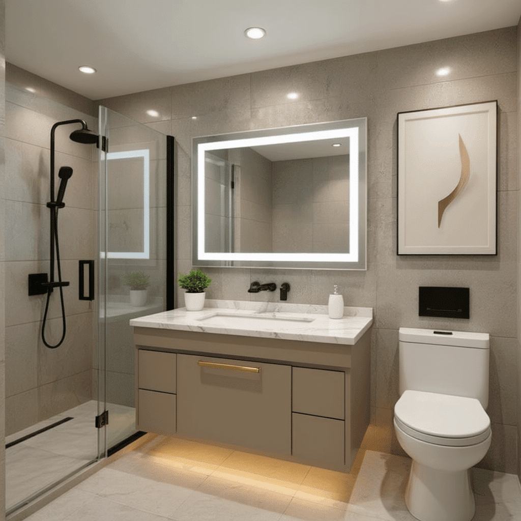 24×42 Inches Rectangular LED Mirror with Defogger 4