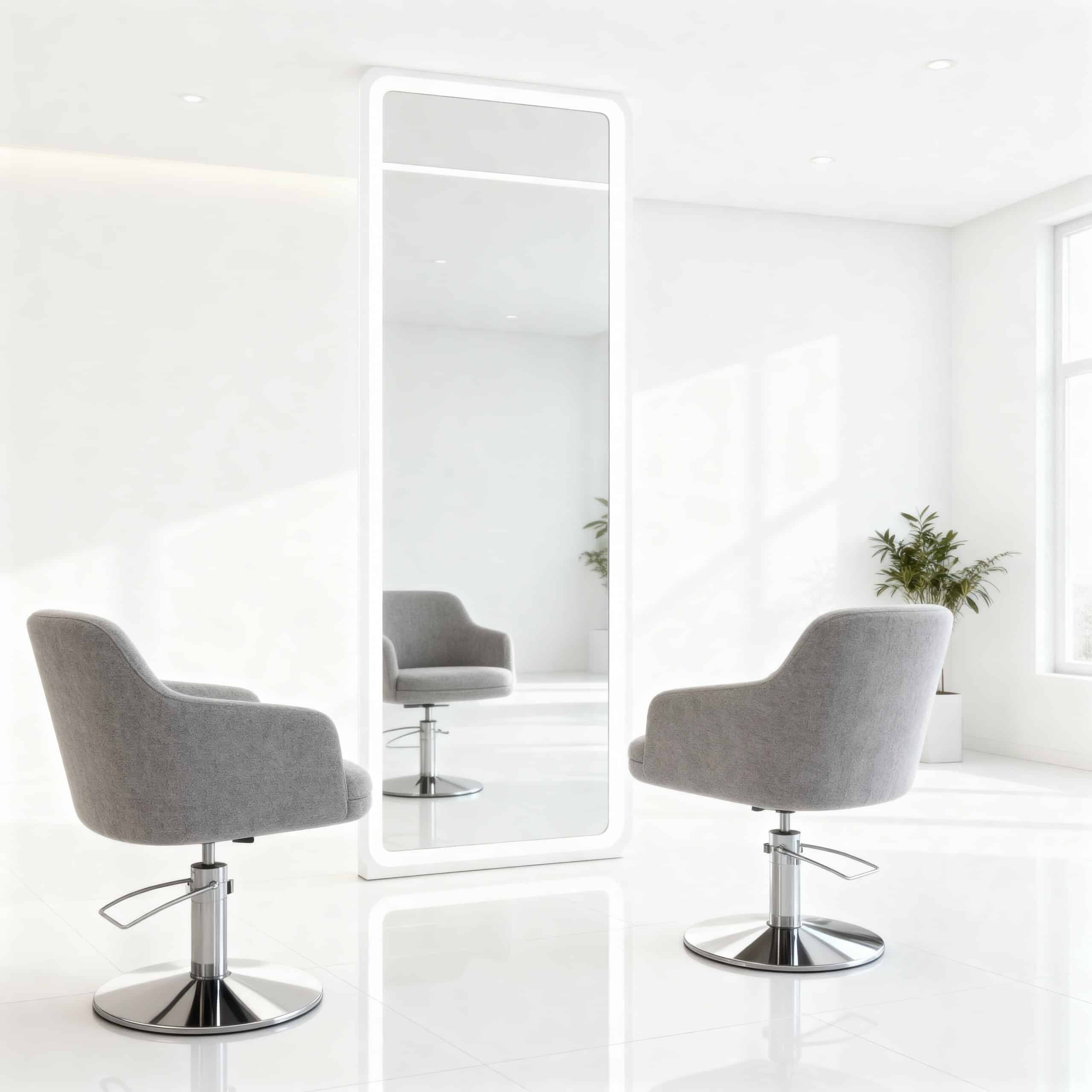 Luxury Bedroom Interior with Classic LED Mirror & Gold Accent Vanity