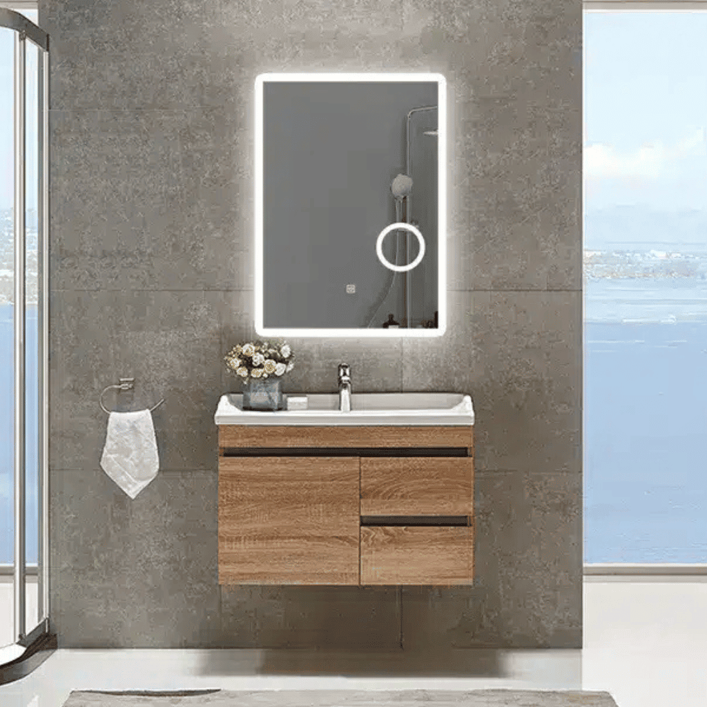 Magnifying led mirror