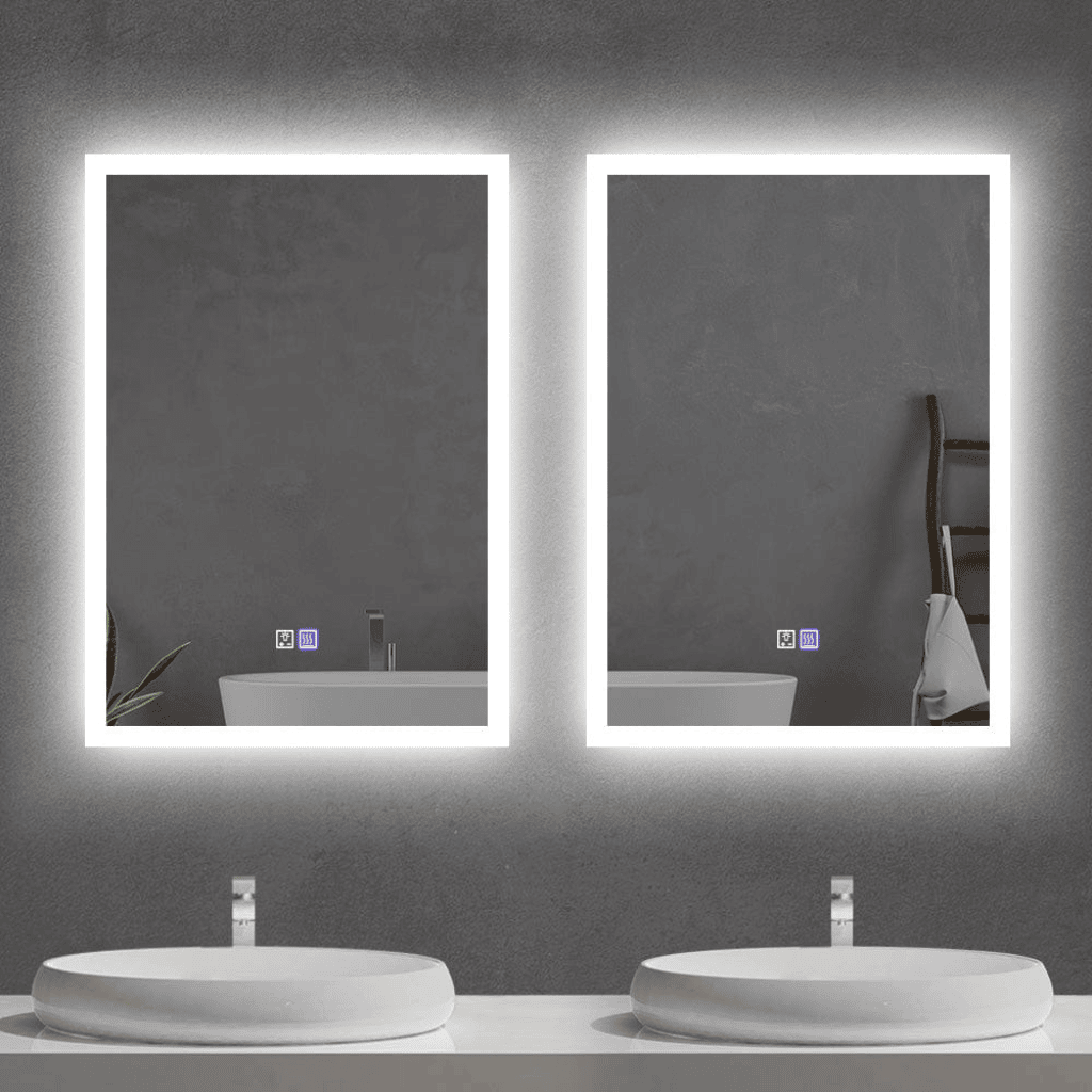 Outer frosted led mirror