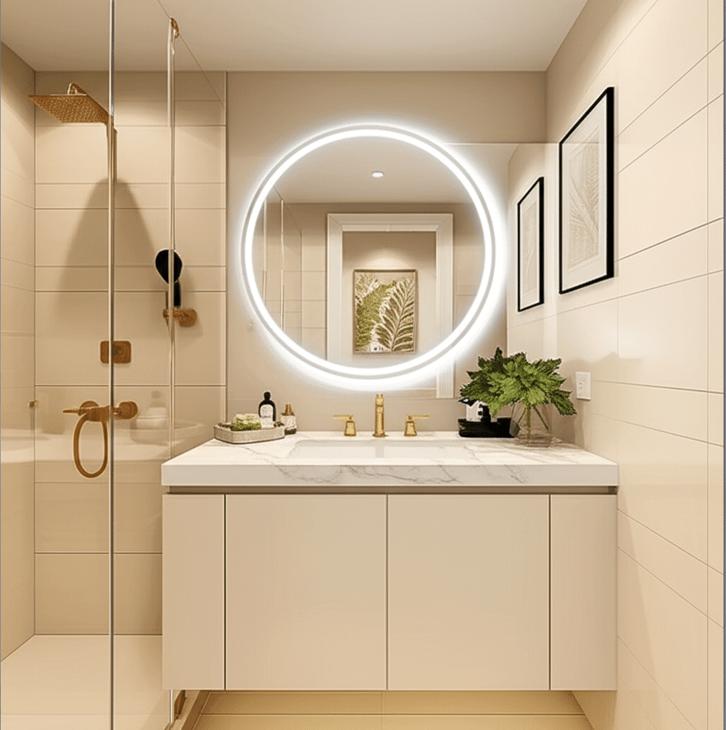 Round LED Bathroom Mirror with Lights 2 Round LED Bathroom Mirror with Lights 2