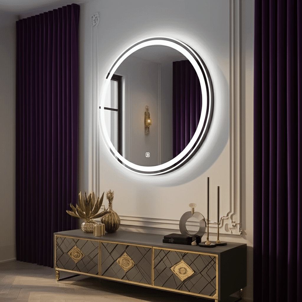 Round LED Bathroom Mirror with Lights 6 Round LED Bathroom Mirror with Lights 6