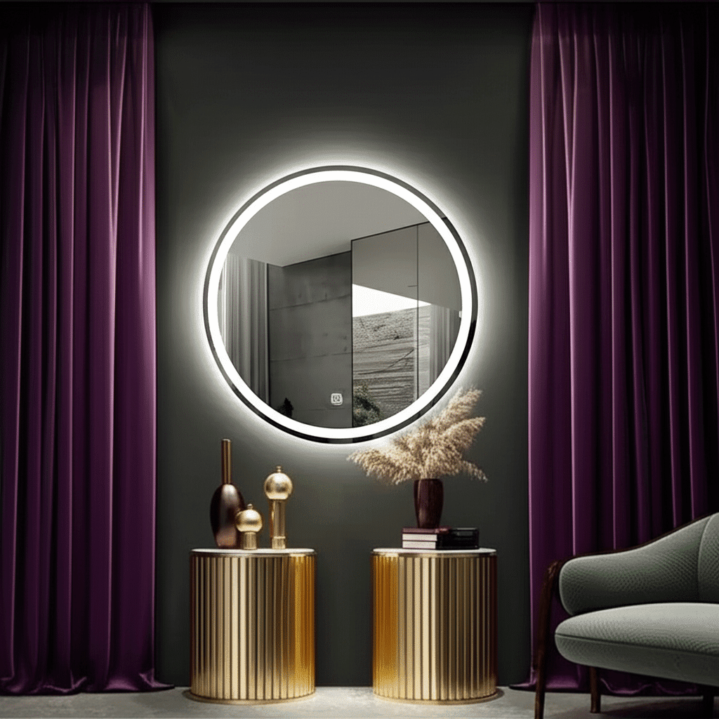 Round LED Bathroom Mirror with Lights 5 Round LED Bathroom Mirror with Lights 5