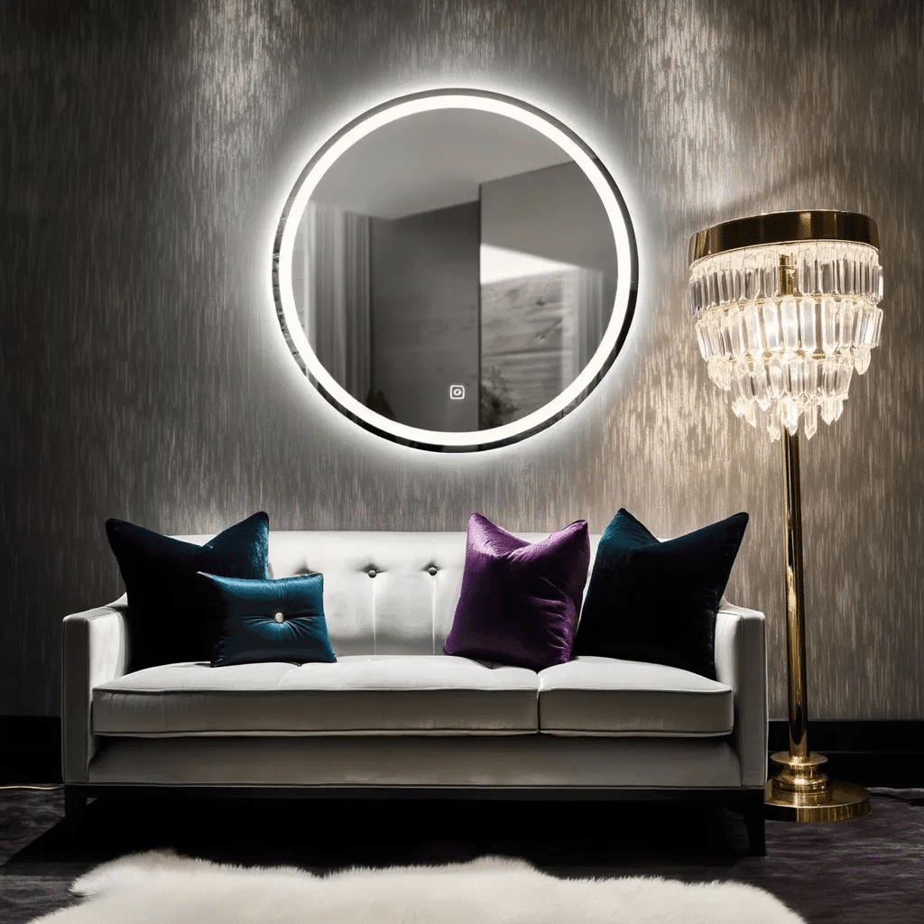 Round LED Bathroom Mirror with Lights 4 Round LED Bathroom Mirror with Lights 4
