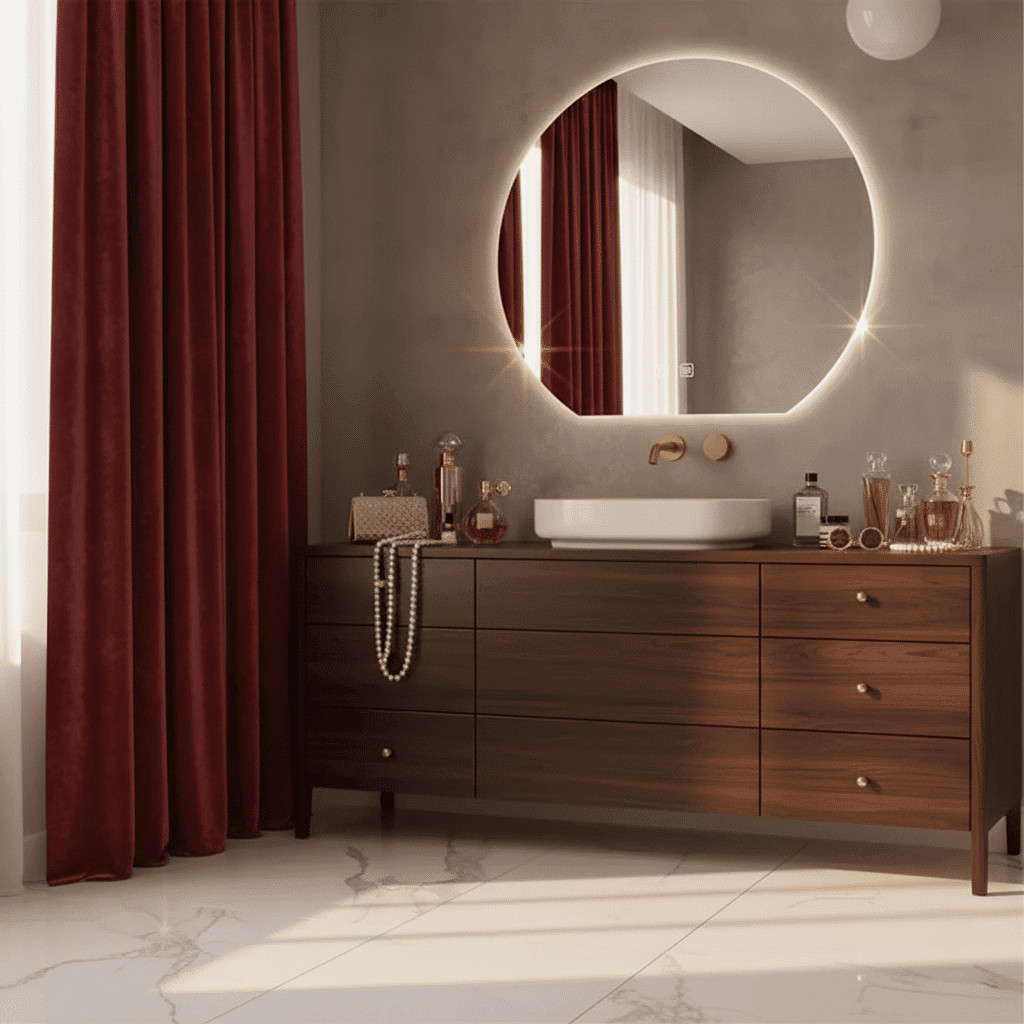 Minimalist Round LED Mirror for Luxury Interiors