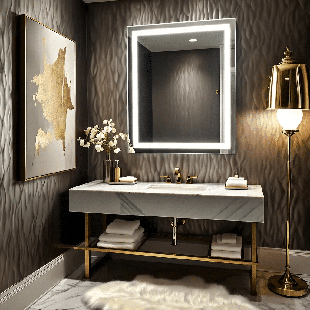 Modern LED Wall Mirror for Luxury Bathroom Design