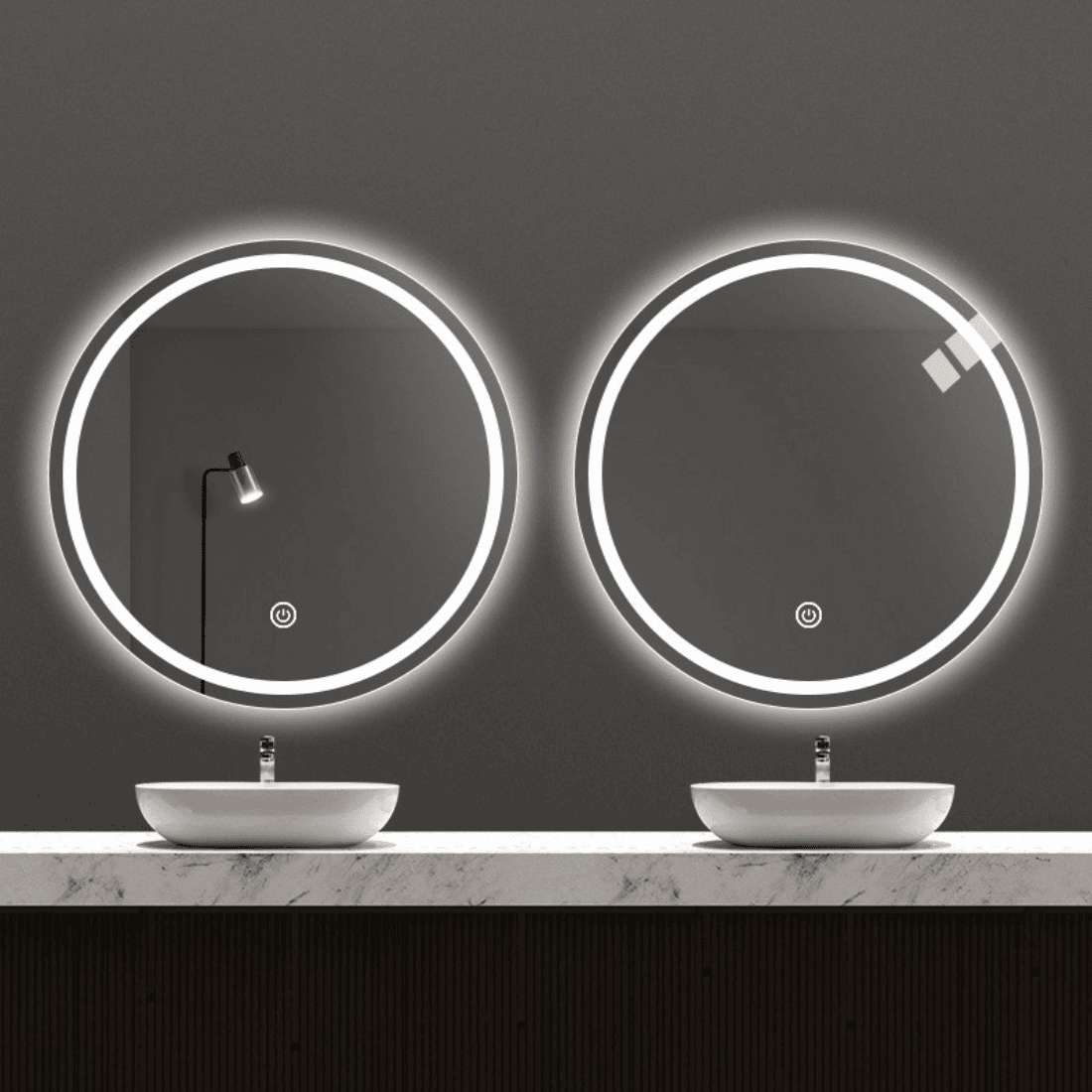 LED Dressing Table Mirror with Lights, Lighted Vanity Mirror with Touch Control, Dimmable Mirror