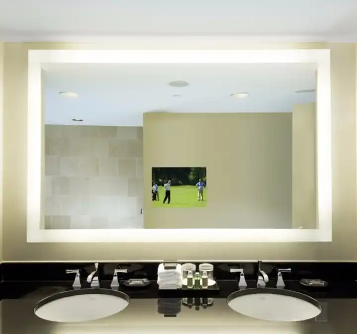 Hisense 24-inch Square LED Bathroom Mirror – Touch Control, Dimmable Lights & Anti-Fog Function