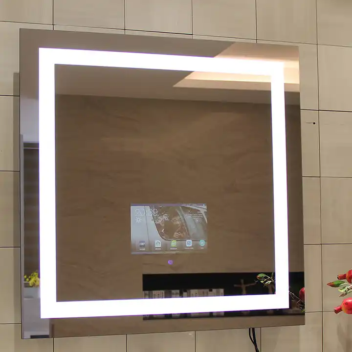 Hisense 24-inch Square LED Bathroom Mirror – Touch Control, Dimmable Lights & Anti-Fog Function