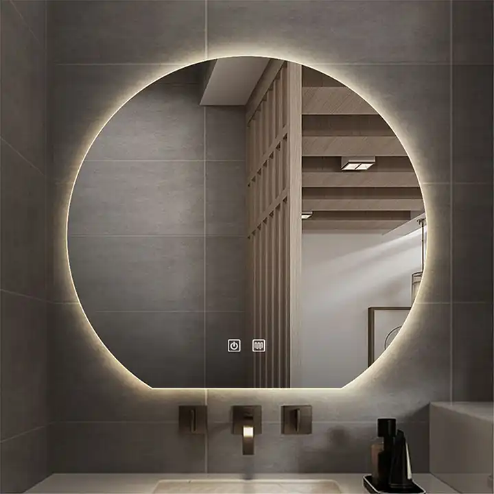 Minimalist Round LED Mirror for Luxury Interiors