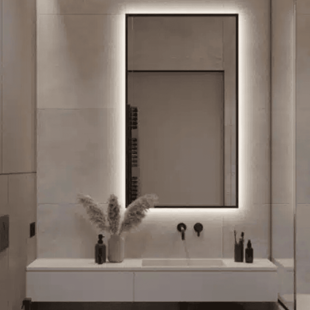 Living Room Light LED Mirror – Decorative Ambient Wall Mirror for Homes