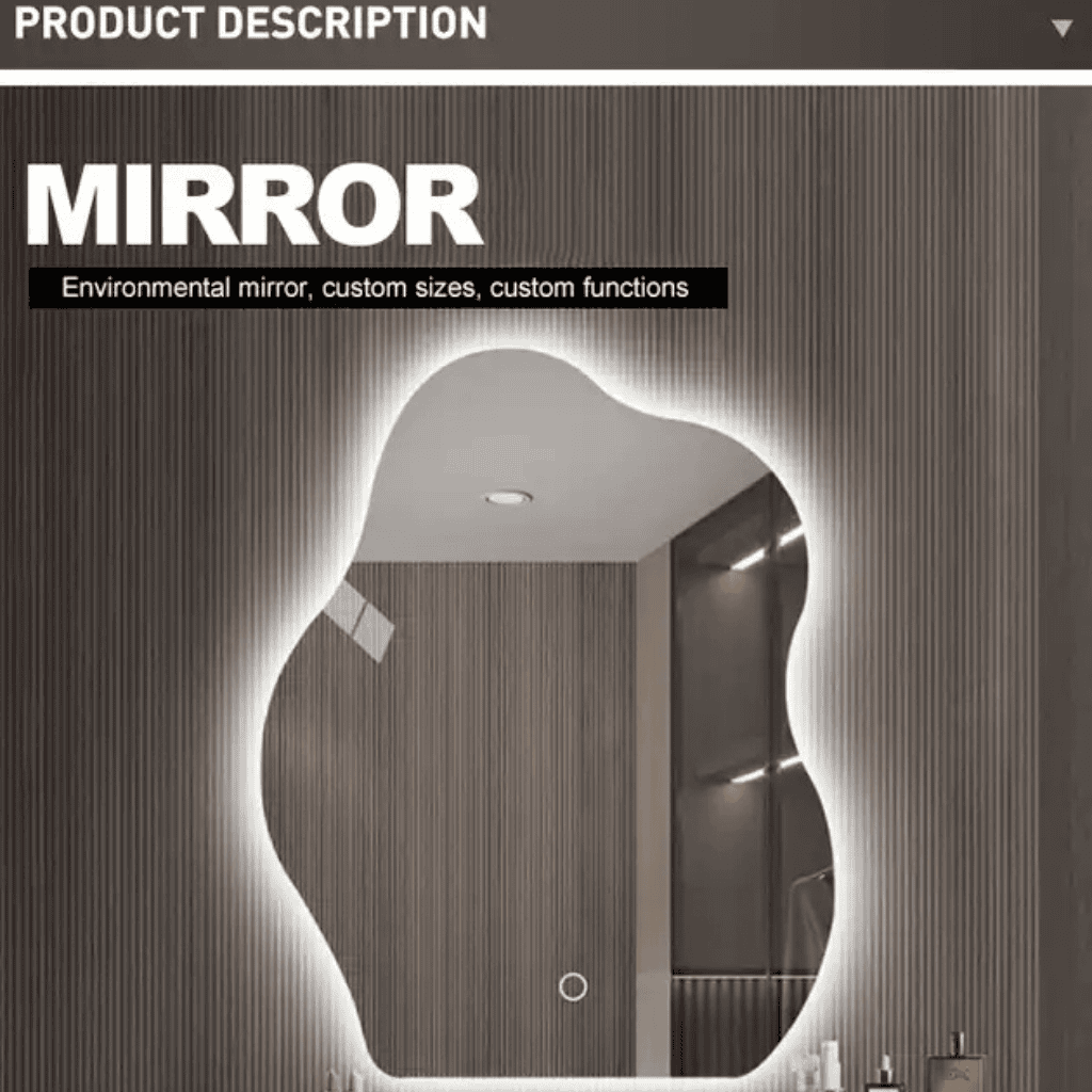 Smart Vanity Mirror (Dimmable Touch Control, Anti-Fog, 3X Magnification, 3 Light Modes) 1