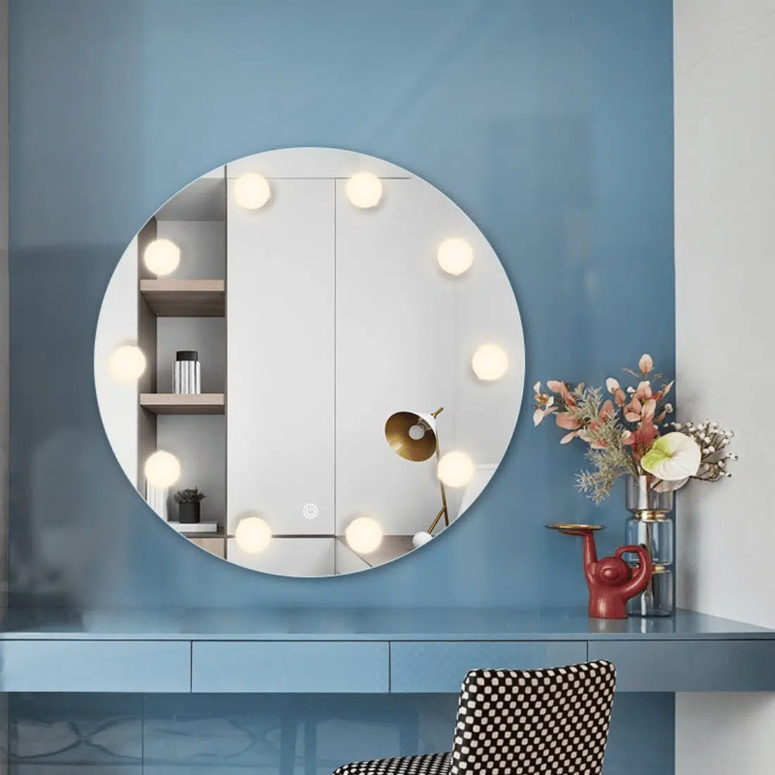 hollywood vanity mirror hub with led bulb ledmirror.in dp321J