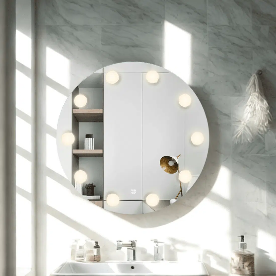 hollywood vanity mirror hub with led bulb ledmirror.in dp321J
