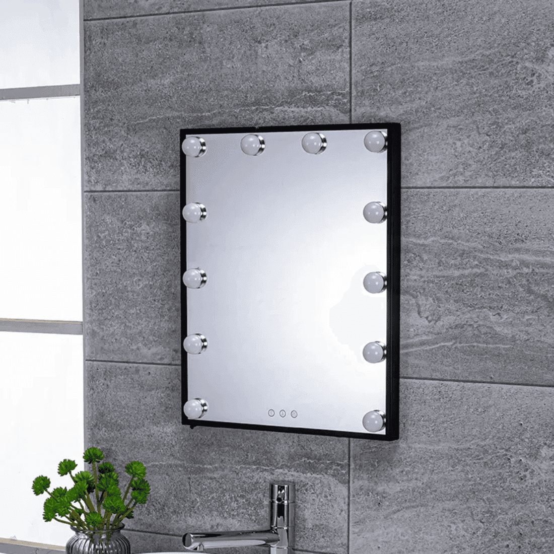 hollywood vanity mirror hub with led bulb ledmirror.in dp314D