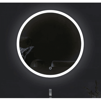 circle acrylic edge frame led mirror
