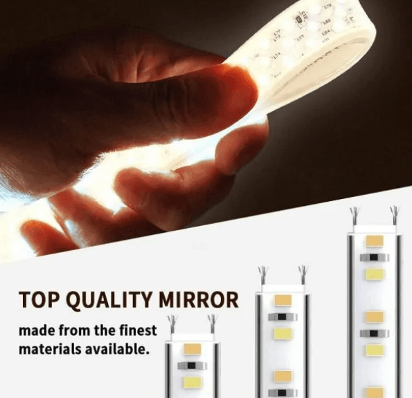 circle acrylic edge frame led mirror