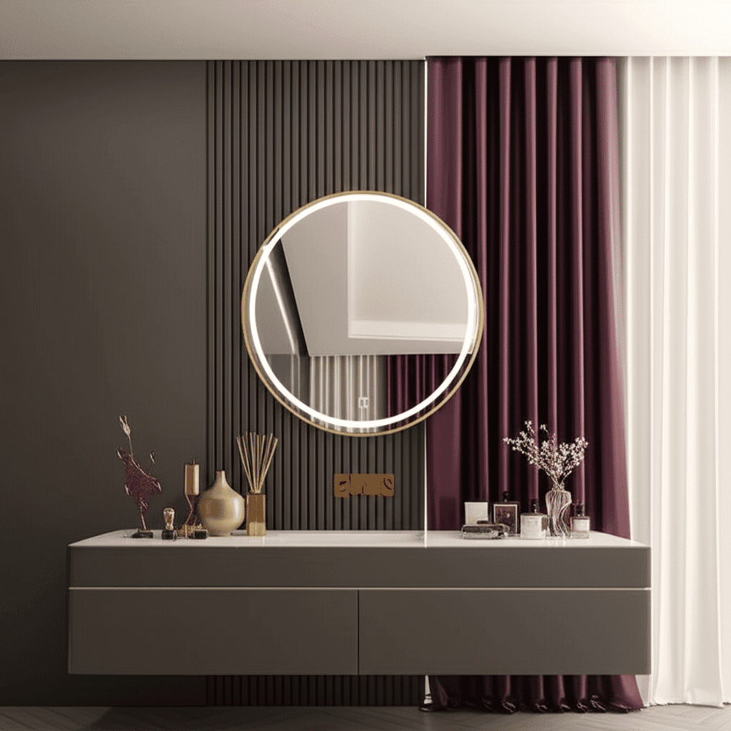 2025 New Design Large Round Gold Wall Mirror 6