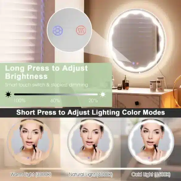 LED light mirrors enhance morning routines with clarity and style